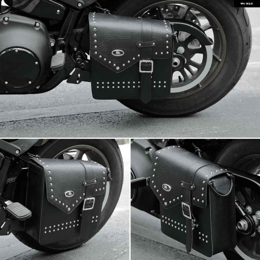 並行輸入品 スイングアーム バッグ 12L ソロ ツールバッグ レトロレザー 防水 サイドバッグ ソフテイル モデル アクセサリーの画像