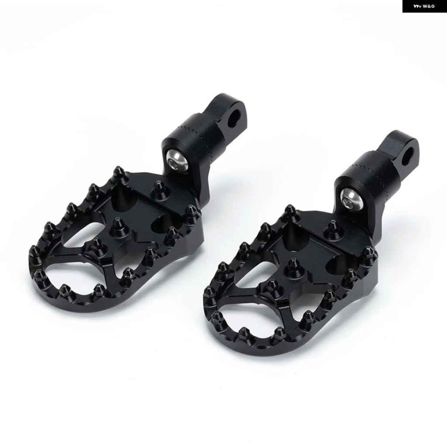 並行輸入品 オフロードワイド フットペグ フットレスト 汎用 ダイナツーリング スポーツスター 883XL ソフテイル ストリートグライドの画像