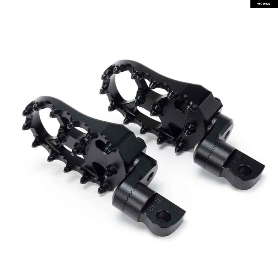 並行輸入品 オフロードワイド フットペグ フットレスト 汎用 ダイナツーリング スポーツスター 883XL ソフテイル ストリートグライドの画像