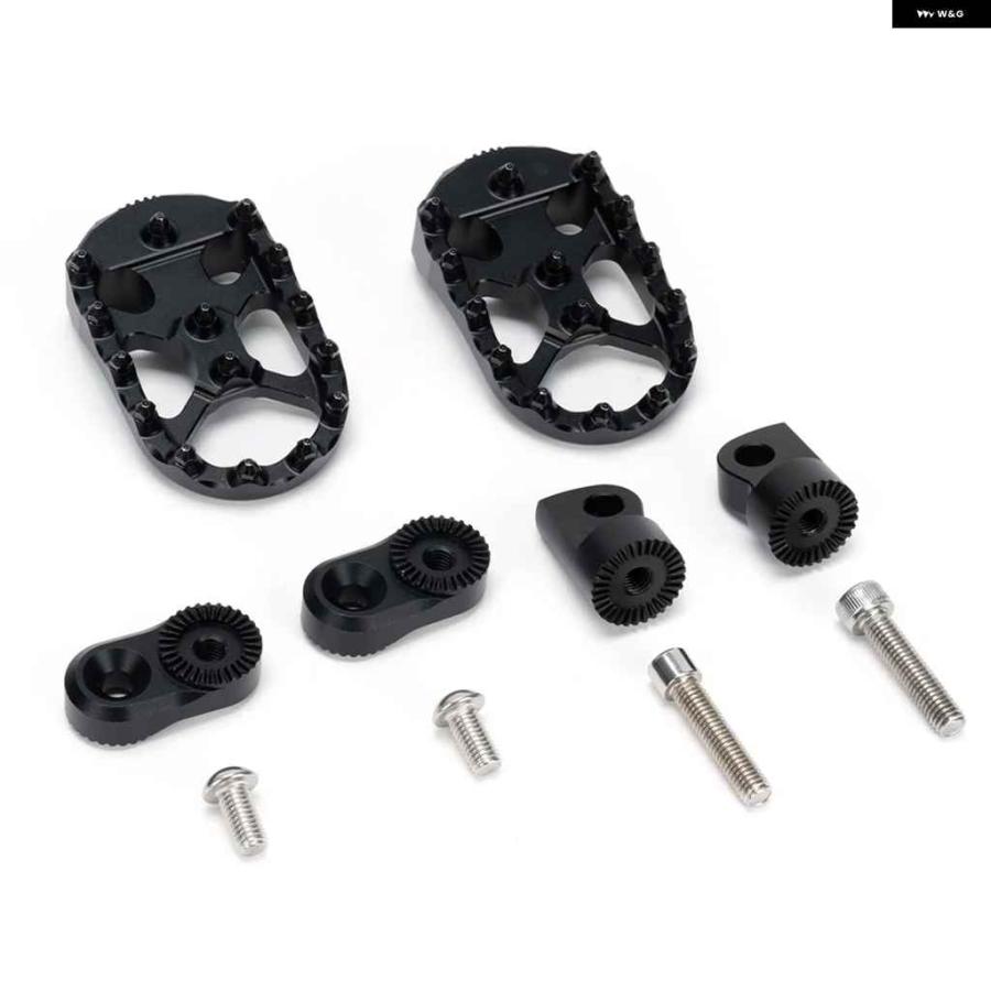 並行輸入品 オフロードワイド フットペグ フットレスト 汎用 ダイナツーリング スポーツスター 883XL ソフテイル ストリートグライドの画像