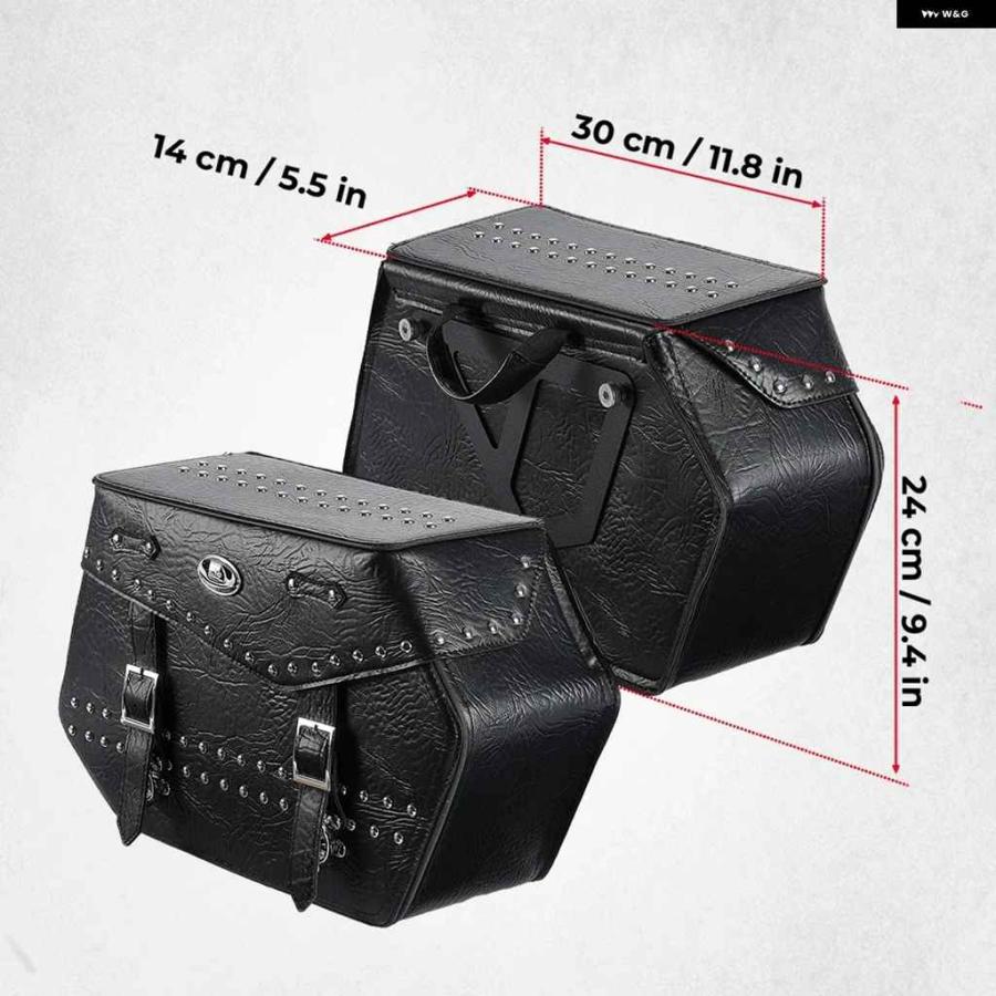 並行輸入品 オートバイ バイク サドルバッグ PUレザー クイックリリース ブラケット 付き 26L ツーリング用 キャリア バッグ サドルバッグ ソフテイル ダ