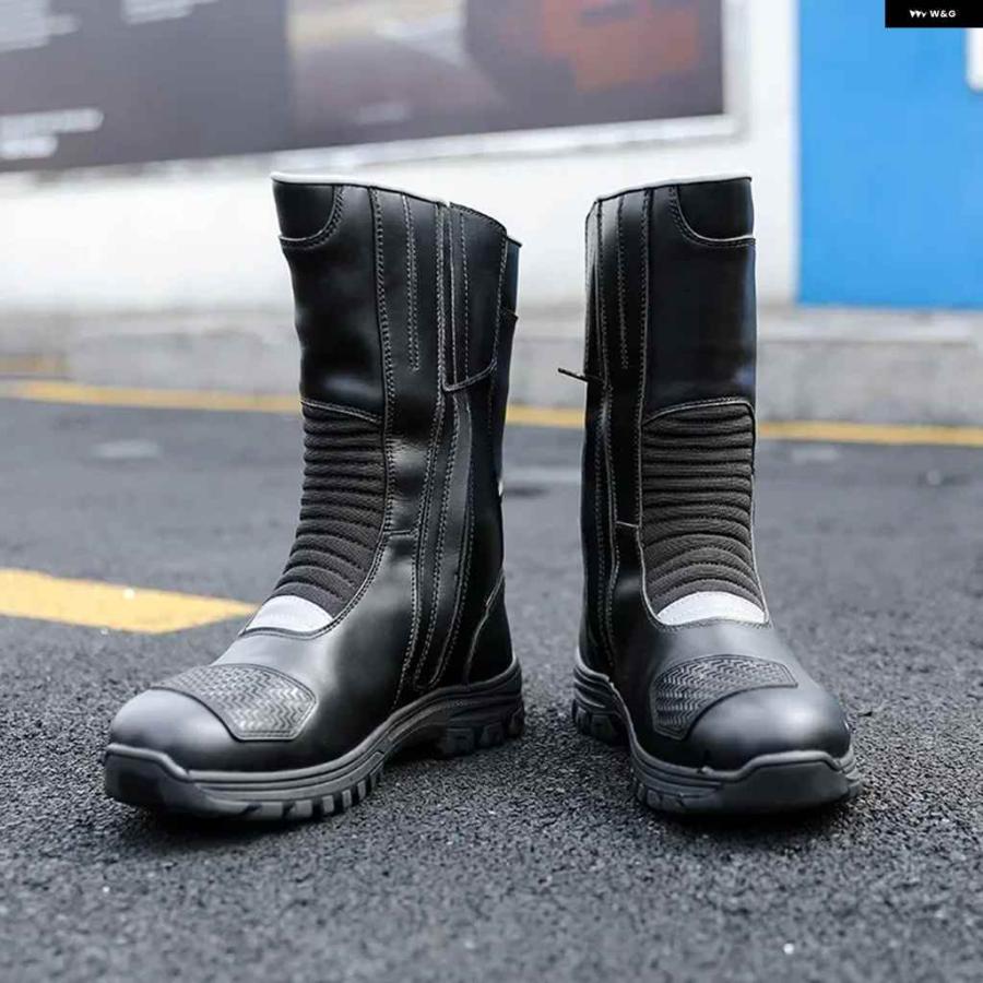 並行輸入品 ライディング ハイトップ ブーツ メンズ ブラック オフロード レーシングシューズ ライダー モーターサイクリスト 装備 通気性 ソフト