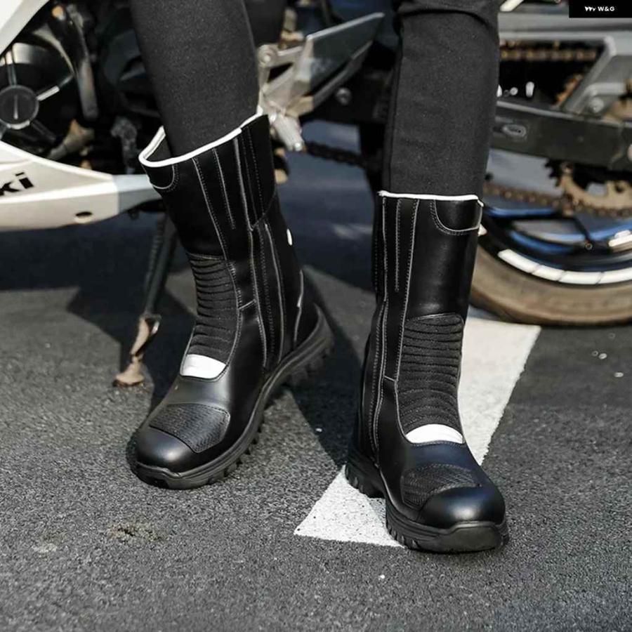 並行輸入品 ライディング ハイトップ ブーツ メンズ ブラック オフロード レーシングシューズ ライダー モーターサイクリスト 装備 通気性 ソフト