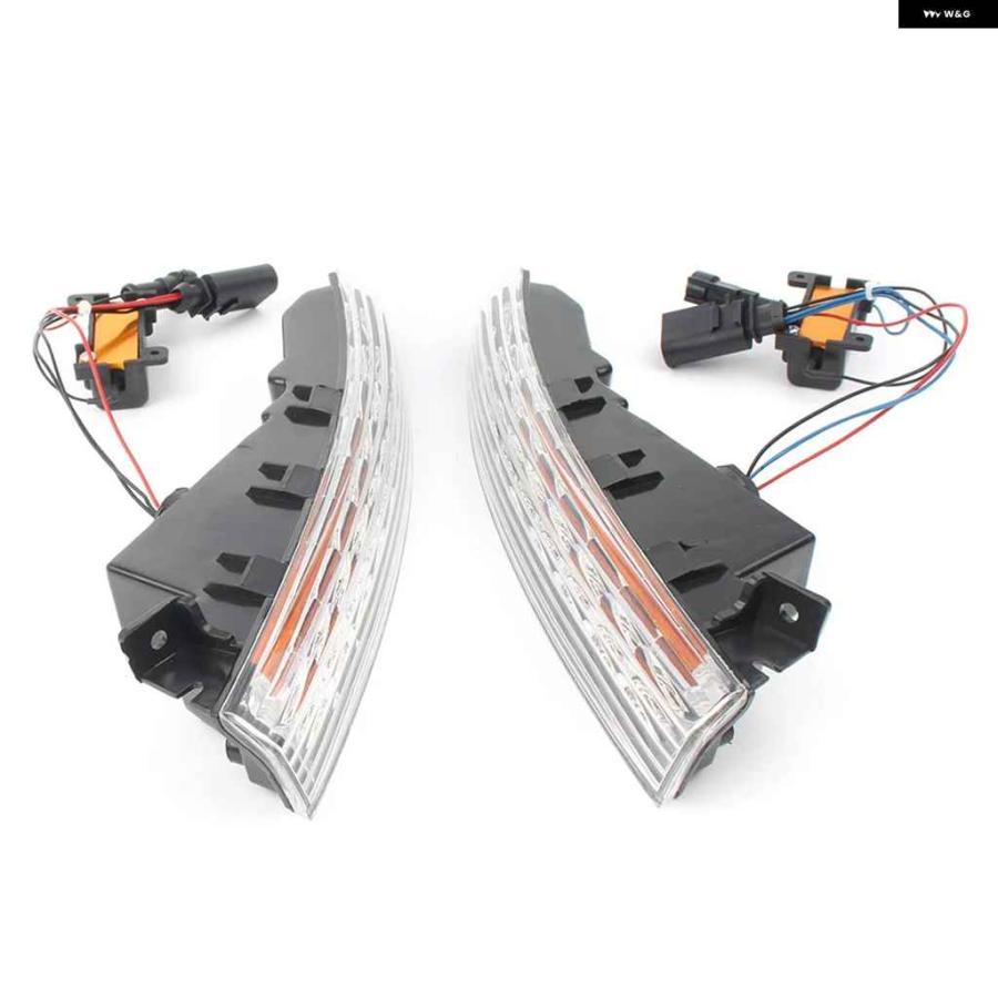 並行輸入品 ホワイト/ アンバー スイッチバック LED デイタイム ランニングライト フォグランプ フォルクスワーゲン パサート CC 2009-12の画像