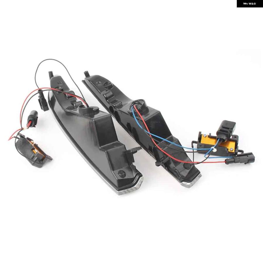 並行輸入品 ホワイト/ アンバー スイッチバック LED デイタイム ランニングライト フォグランプ フォルクスワーゲン パサート CC 2009-12の画像
