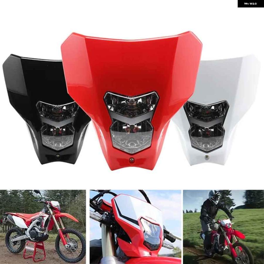 並行輸入品ホンダ CRF450L CRF450XR CRF 450L 450XR 450 L XR オフロード オートバイ バイク ヘッドライト カバー ゴーストフェイスマスク ハロゲンライの画像