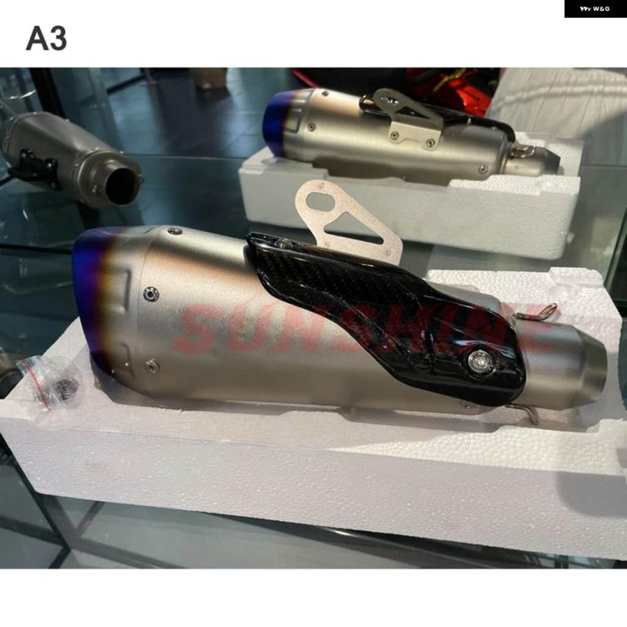 並行輸入品 モトクロス 排気 汎用 エスケープモト オートバイ マフラー パイプ DBキラー51MM ピット バイク YZF MT09 RC390 Z1000 R6 R25_7