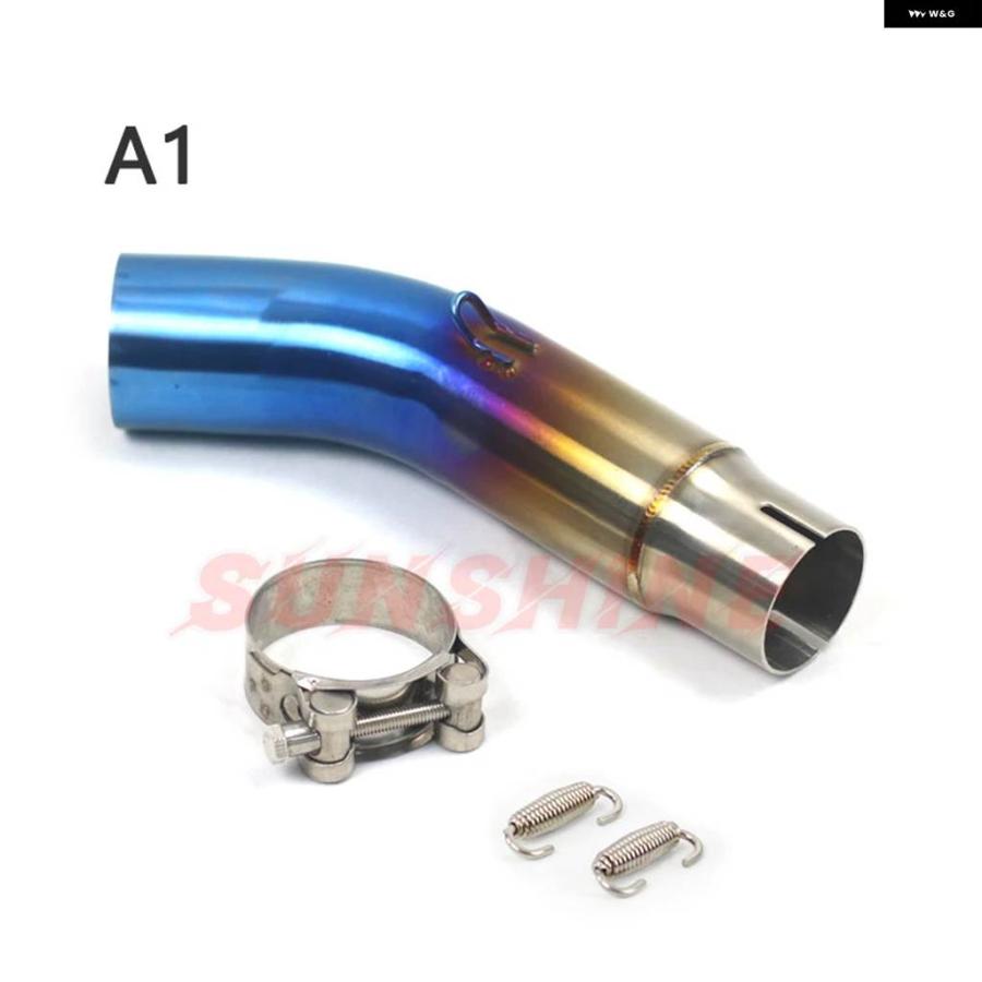 並行輸入品 排気 オートバイ スリップオン モトクロス マフラーエスケープコネクティングミッド パイプ ピット バイク スズキ GSR750 GSR 750 2011-2015の画像