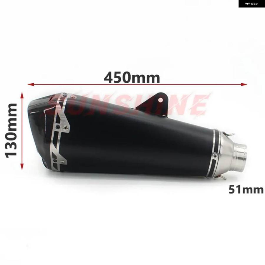 並行輸入品 51MM 汎用 排気 オートバイ マフラー モトクロス エスケープ モトレーシング ピット バイク パイプ MT09 GSR 600 RC390 CB1000R MT07 502X_4
