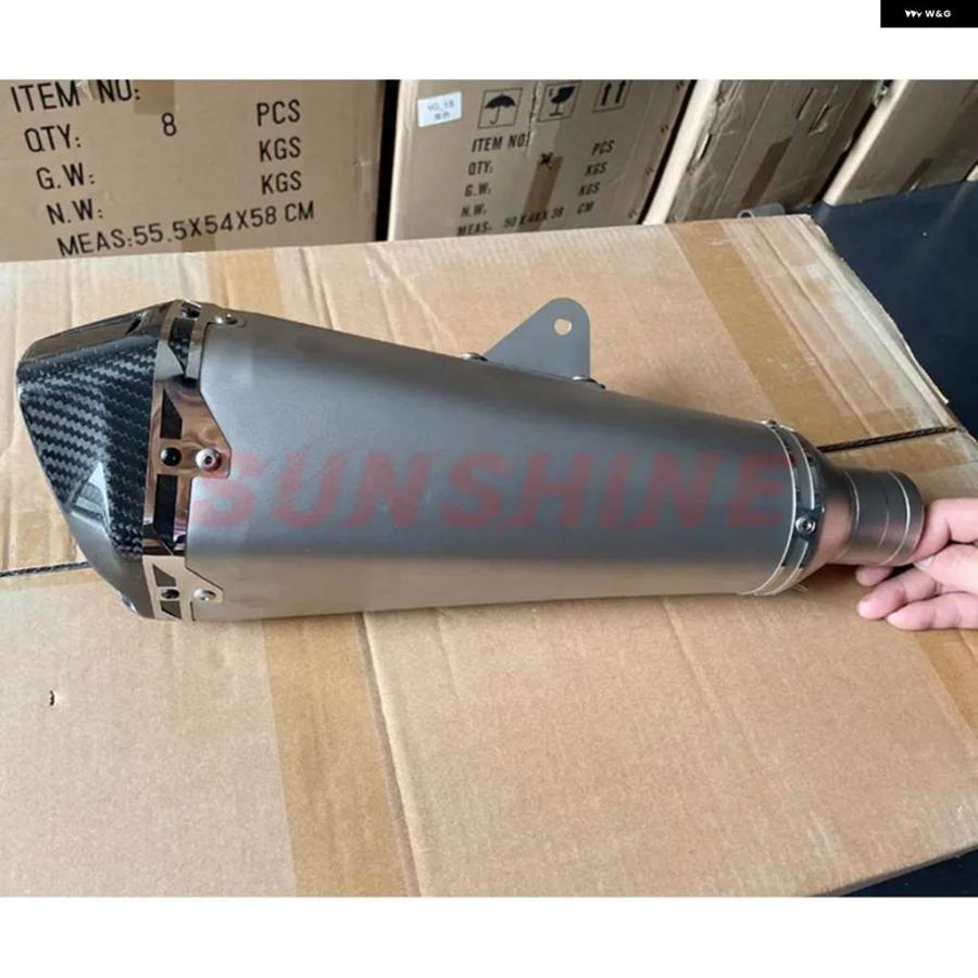 並行輸入品 51MM 汎用 排気 オートバイ マフラー モトクロス エスケープ モトレーシング ピット バイク パイプ MT09 GSR 600 RC390 CB1000R MT07 502X_5