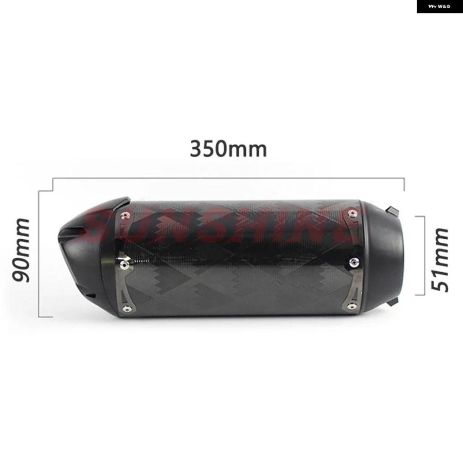 並行輸入品 51MM 汎用 オートバイ 排気レーシング パイプ マフラー モトクロス カーボン TWO BROTHER Z250 MT09 Z400 MT07 Z900