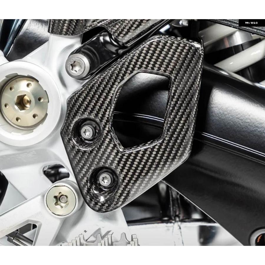 並行輸入品 カーボンヒールガード リアセット BMW R1200GS 2013-2018 R1250GS 2017 バイク アクセサリー リア フットレスト ウィングプレート_7