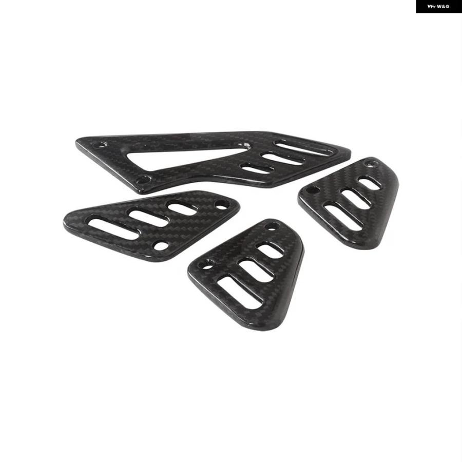 ブランド登録なし - 並行輸入品 4PCS 炭素 自動二輪車 ヒールガードプレート 踵取りまかなう ダイアログボックス フットペグ フットレスト アプリリア RSV4 2022 TUONO 2022