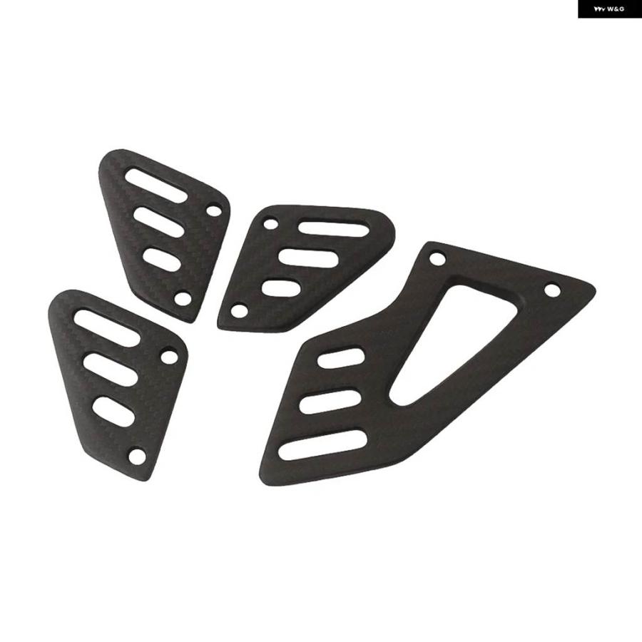 ブランド登録なし - 並行輸入品 4PCS 炭素 自動二輪車 ヒールガードプレート 踵取りまかなう ダイアログボックス フットペグ フットレスト アプリリア RSV4 2022 TUONO 2022