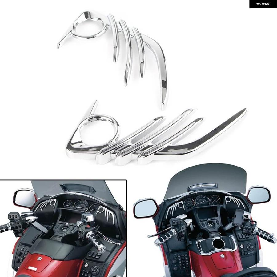 並行輸入品GOLDWING GL1800 F6B オートバイ クロームフロント スピーカー アウター トリム デコレーション ホンダ 2006 - 12-2017の画像