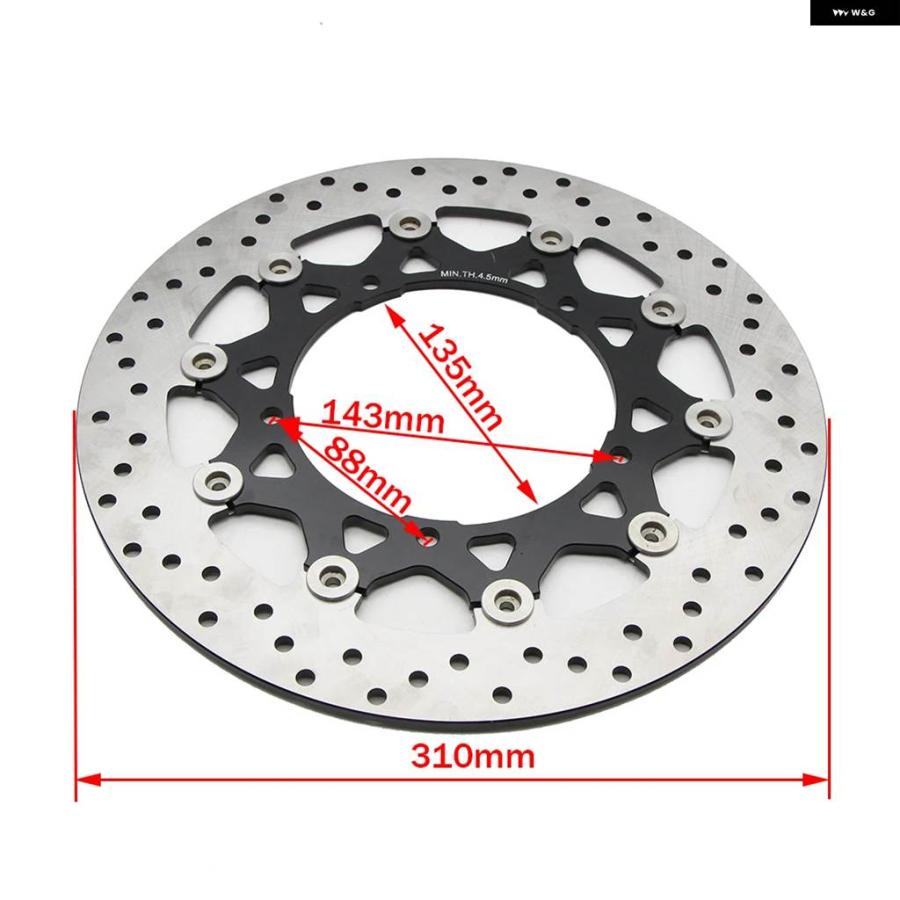 並行輸入品 310MM バイク フロント ブレーキディスク ローター ヤマハ YZF-R1 R1 2009-2014 YZF-R6 R6 2005 - 12--2016_1