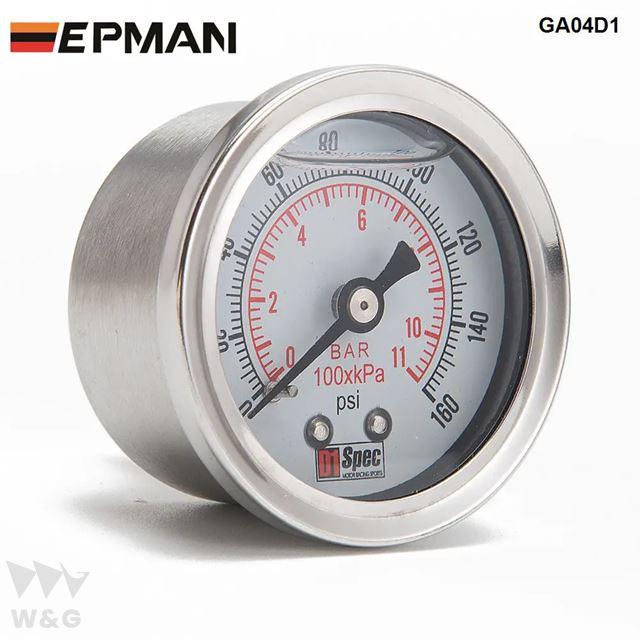 燃料圧力計 液体圧力0-160 psi オイルプレス 汎用 白面 1/8 npt EP-GA01｜ectmmstore｜06