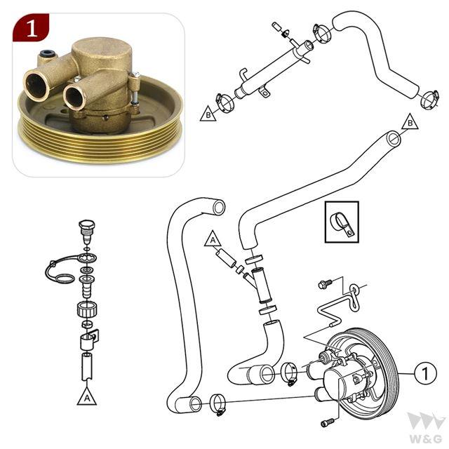 Reso 21212799-Volvo V6 V8 3812519 4.3用サーペンタインプーリー付き水ポンプ 5.0生 交換用 5.7｜ectmmstore｜06