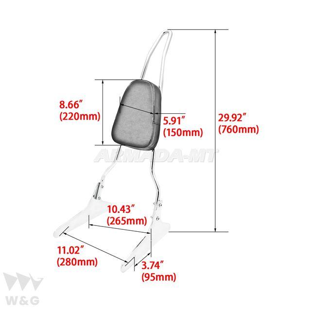 バイク用 シーバーサイドテーブル honda shadvlx 400 400-1991 1998 1992 1993 1994 1995 1996 1997｜ectmmstore｜02