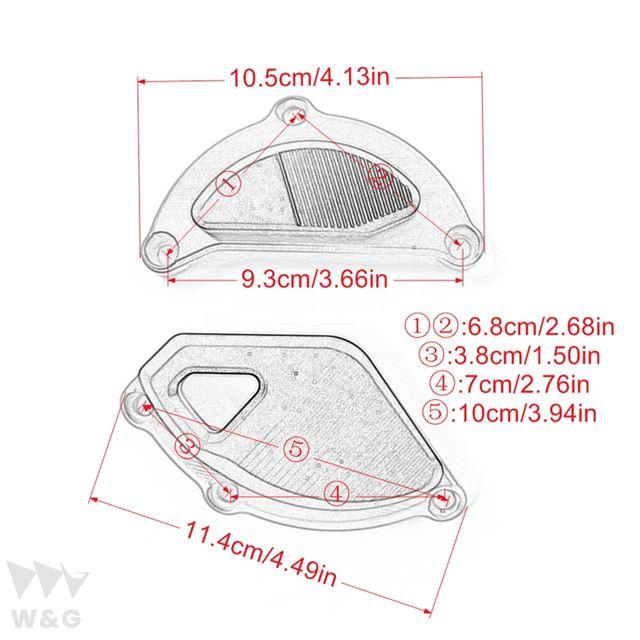 ヤマハMT-10 MT10 mt 10 FZ-10 FZ10 2015-2022バイクエンジンケースステータガードフレームスライダークラッシュパッドプロテクター｜ectmmstore｜07