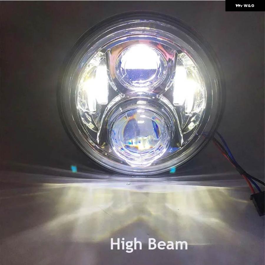 並行輸入品ホンダ ヘッドライト 7インチ LED バイク ヘッドランプ DRL HALO 72W ラウンドLED ホンダ CB 400 CB 1300 ホンダ ホーネット_7