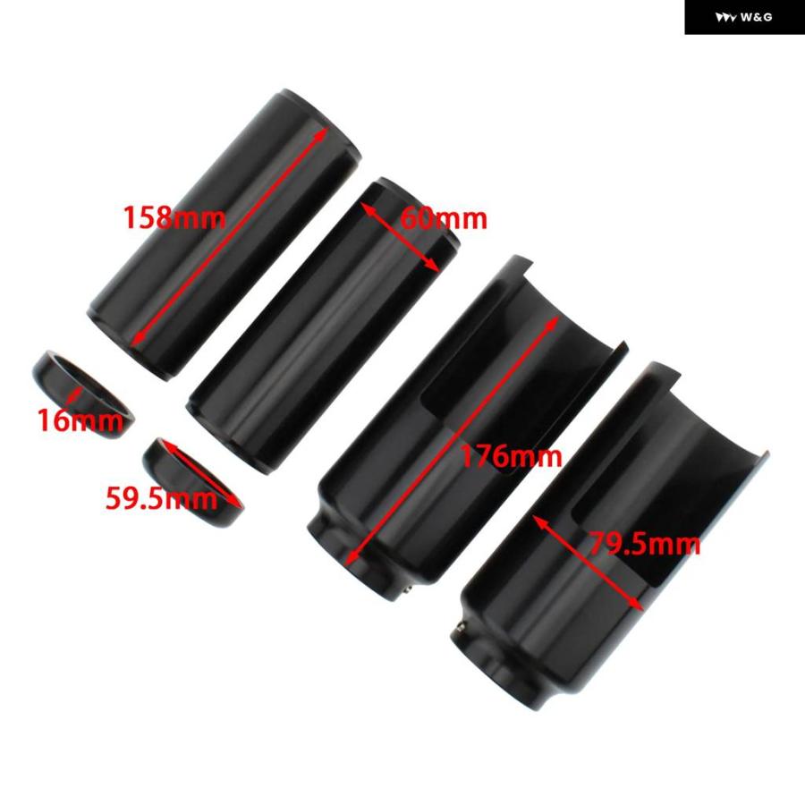 バイク　ハーレーダビッドソン　ストリートボブ　フォークキャップ　フォークカバー フロントフォークカバー 黒アルミニウム ハーレーソフテイルm8