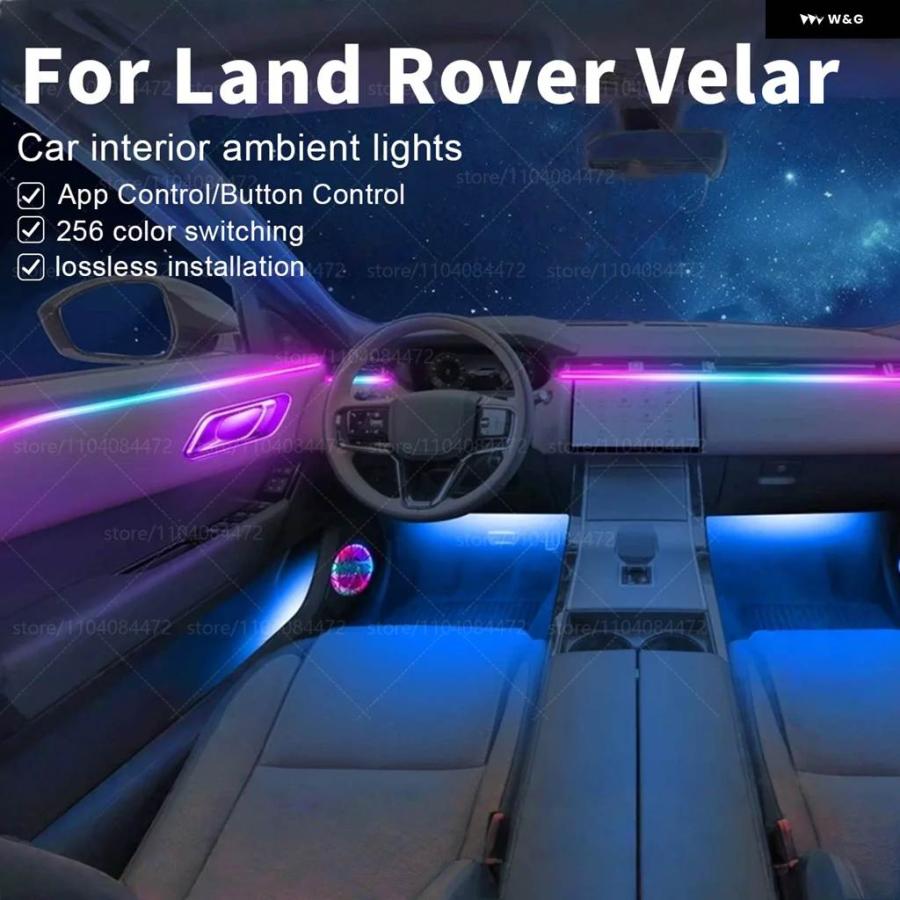 WAGONR アクリル LED プレート ライト 車内装飾 並行輸入品ランドローバー ヴェラール L560 22IN1 RGB 車内アクリル