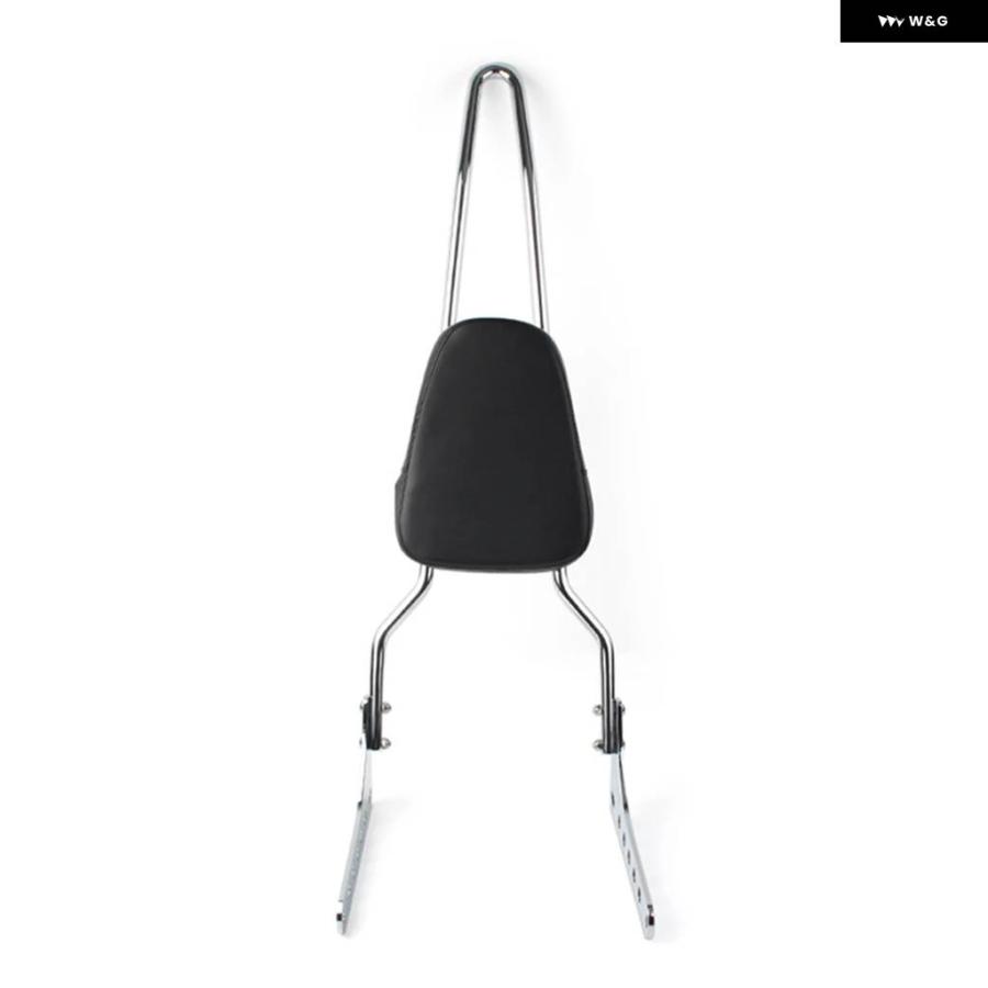 並行輸入品 クローム バイク リア シーシーバー バックレスト パッド 付き 2018 2019 2020 ハーレー ダビッドソン ソフテイル FLDE FLHC FLSL FXBBの画像