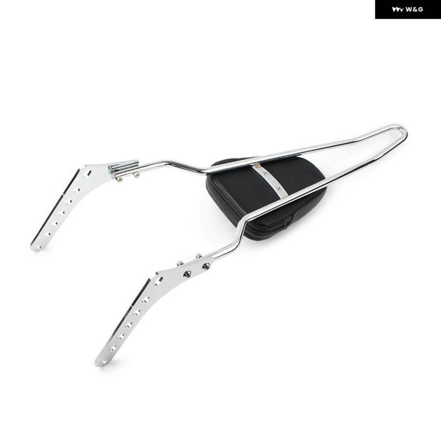 並行輸入品 クローム バイク リア シーシーバー バックレスト パッド 付き 2018 2019 2020 ハーレー ダビッドソン ソフテイル FLDE FLHC FLSL FXBBの画像