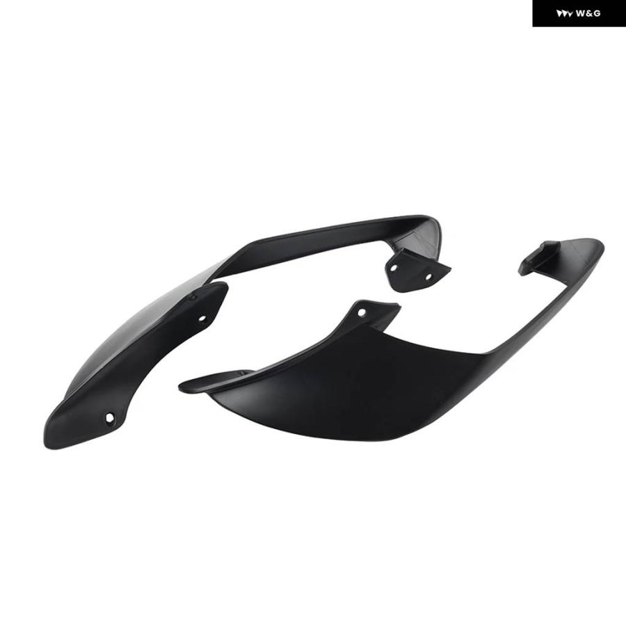 並行輸入品 2PCS マットブラック バイク ウィングレット 固定サイドウィングスポイラー フェアリング デフレクター ABS プラスチック ヤマハ YZFR1 R1 R1の画像