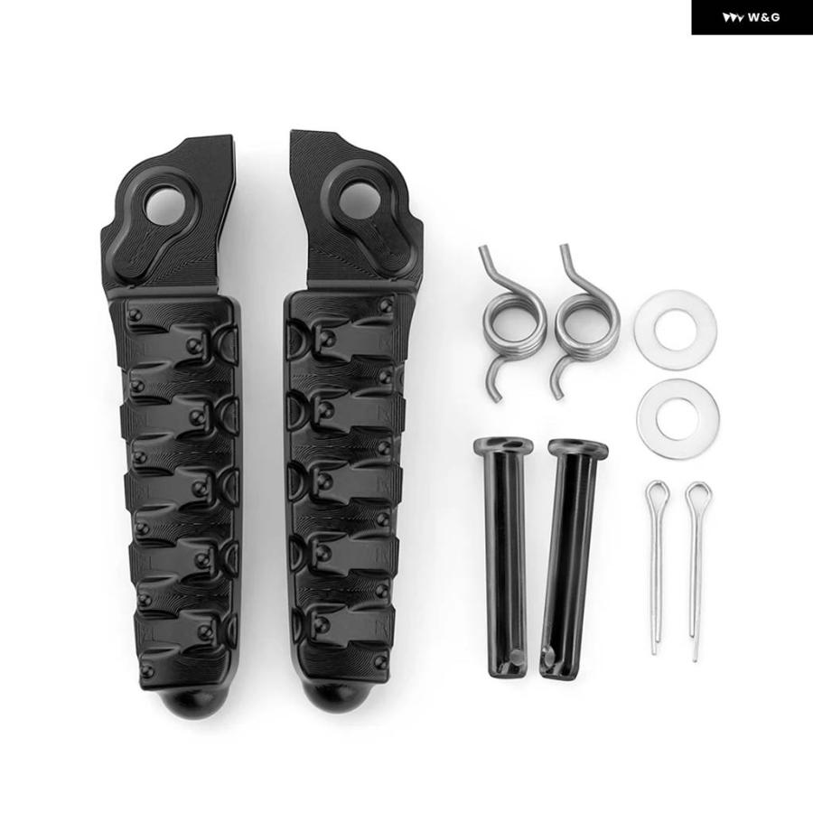 並行輸入品 KTM DUKE DUKE 125 200 250 390 DUKE390 バイク アクセサリー フロント フットペグ フットレスト ペダル ブラック オレンジの画像