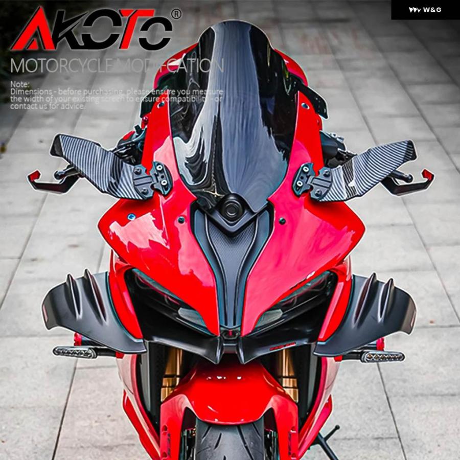 並行輸入品 バイク バックミラー ヤマハ R3 R6 R7 R15 R25 R125 YZFR1 YZFR6 YZFR3 YZFR7 ステルス スポーツ ウィングレット ミラー | ブランド登録なし | 02
