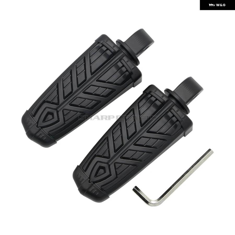 並行輸入品 オートバイ アクセサリー クローム/ブラック リア左右 フットレスト ペダル フットペグ アルミゴム スズキ GZ125HS GZ150-A/Eの画像