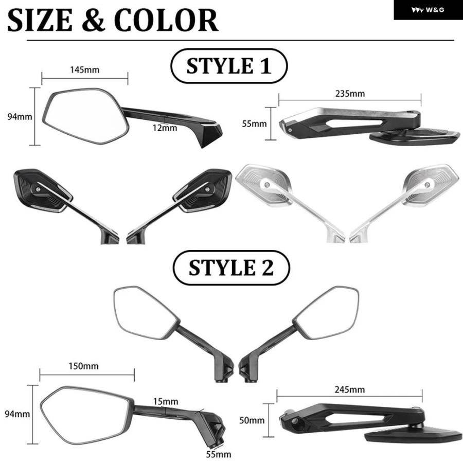 並行輸入品 バイク サイドミラー アルミ製バックミラー BMW F800R R1200GS LC ADV R1250GS R1300GS ADVENTURE_8