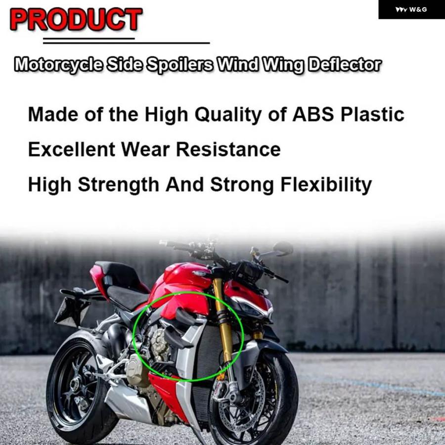 並行輸入品 V4 /S/SP バイク スポーツ ダウンフォース ネイキッド サイドスポイラー ドゥカティ ストリートファイター V2/S 2020-23 エアロダイナミックの画像