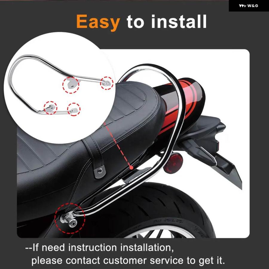 並行輸入品 リアハンドルグラブバーハンド グリップ レールテールラゲッジラック カワサキ Z900RS ABS SEカフェ2018-22 -の画像