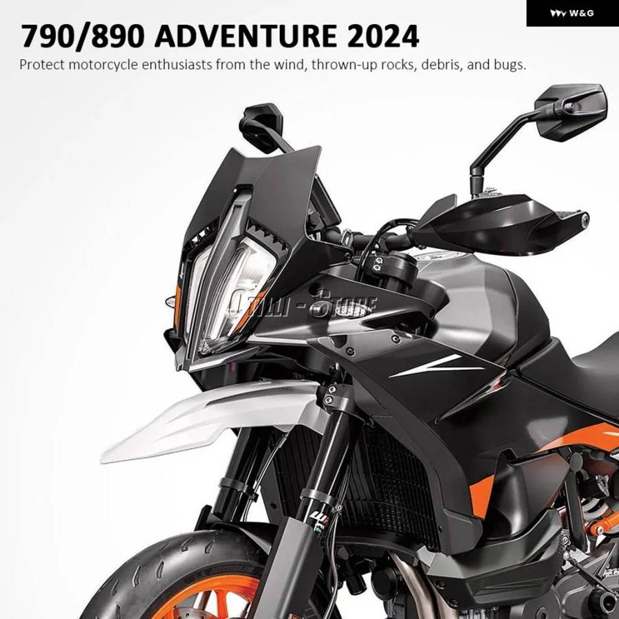 並行輸入品 バイク ウィンドスクリーン ウィンドシールド ウィンドデフレクター フライスクリーン 790アドベンチャーADV 890アドベンチャー 890 ADV 790の画像