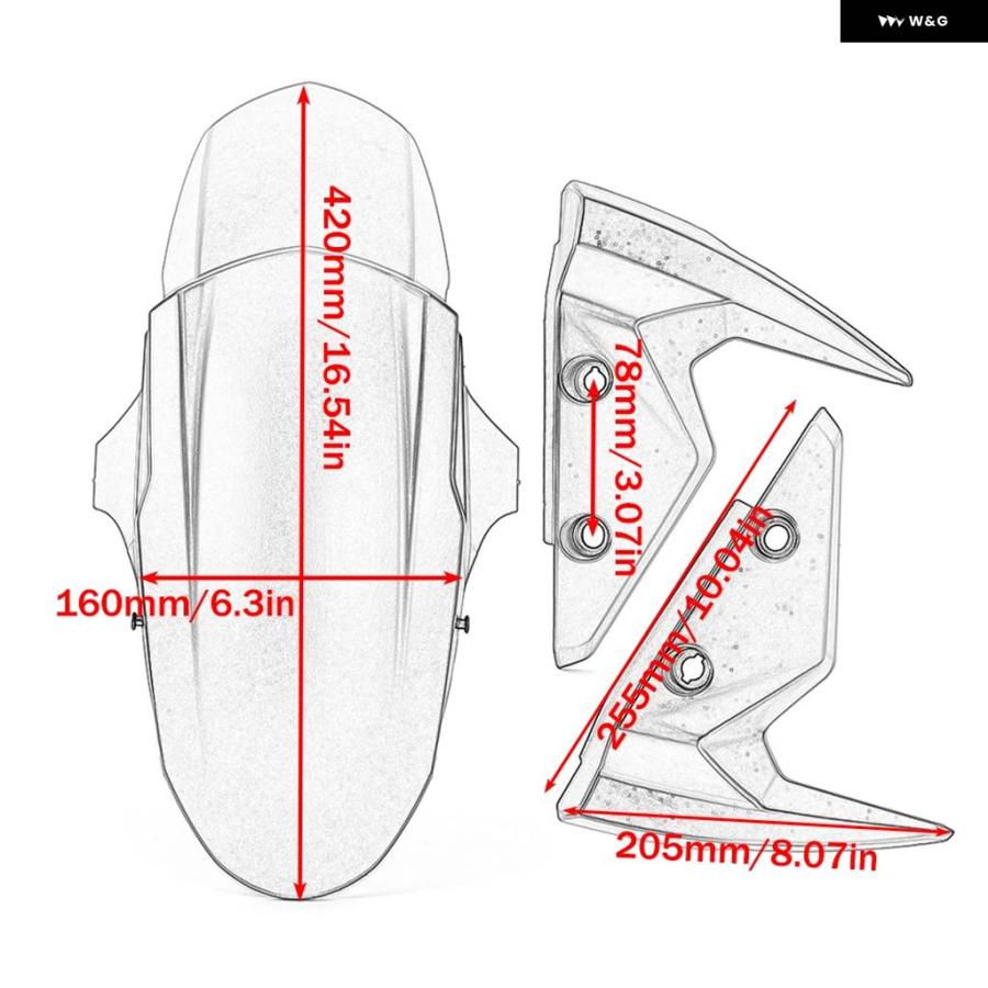 並行輸入品 765R 765RS フロントフェンダー マッドガード フェアリング トライアンフ STREET TRIPLE 765 R RS 2020 2021 2022 -_10