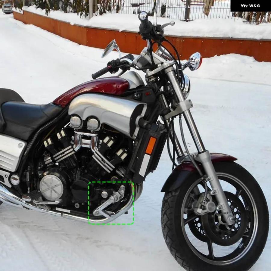 並行輸入品ヤマハ V-MAX1200 1991-2006 2007 バイク エンジン ガード クラッシュ プロテクター バー フロストブラック ボディ バンパー アンチドロップの画像