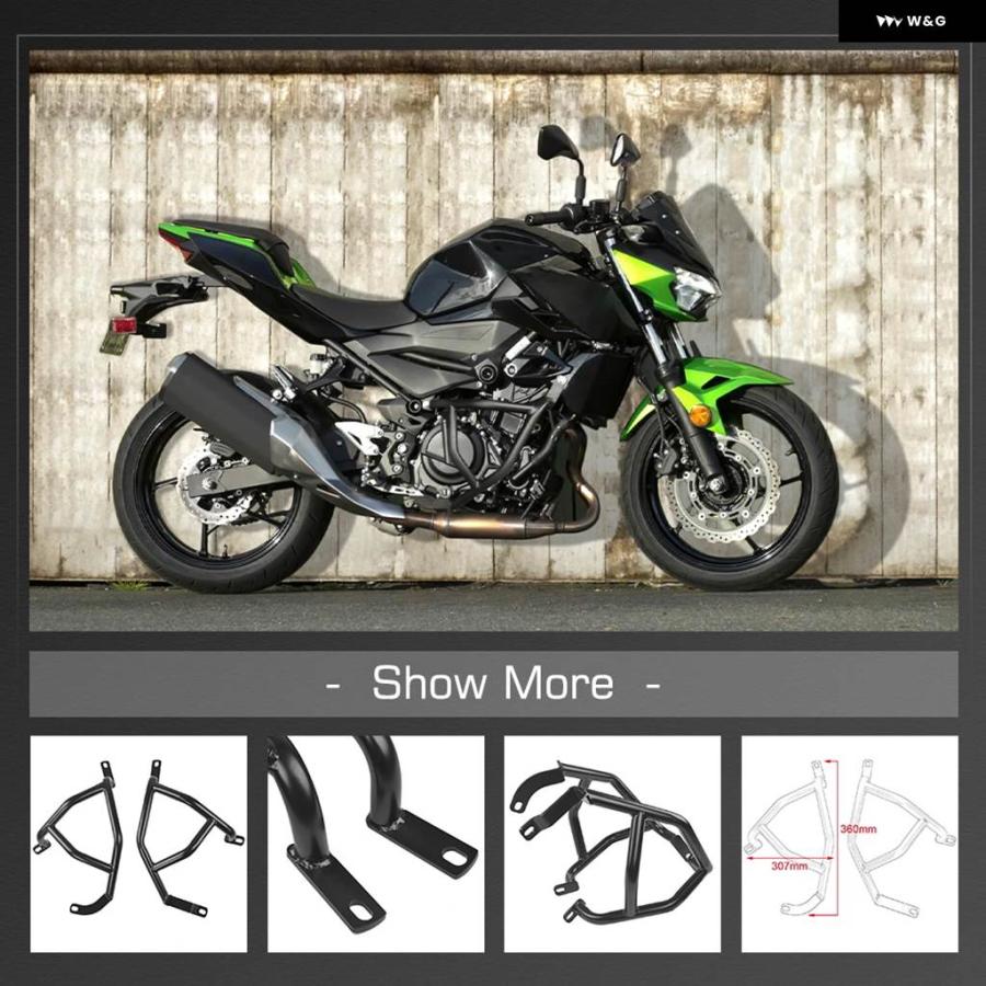 並行輸入品バイク バンパー フレーム エンジン ガード クラッシュ バー カワサキ Z500 SE ABS 2025 Z400 Z250 2018-2024