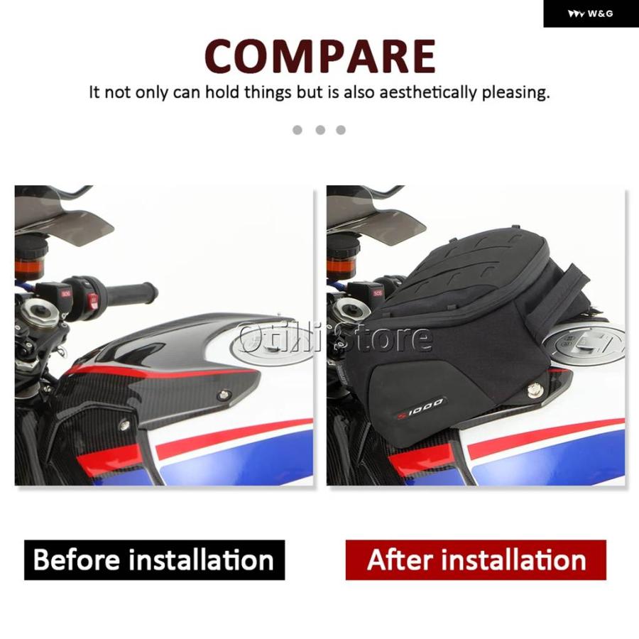 並行輸入品2019-2025 バイク アクセサリー キャリア 収納 バッグ ブラック スポーツ タンクバッグ 6.5L BMW R S1000RR S1000RR_3