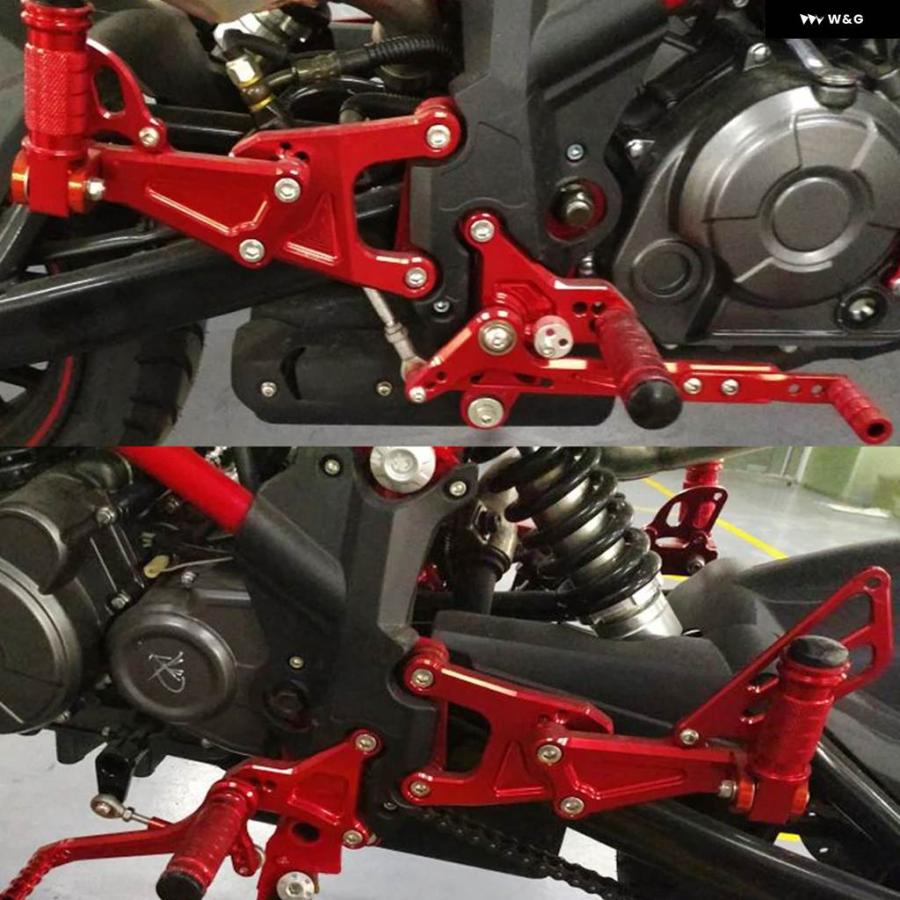 並行輸入品BENELLI TNT125 TNT135 2016-2023 2016 - 20 オートバイ リアセット フットレスト フットペグ フットレスト ペグ リアペダルの画像