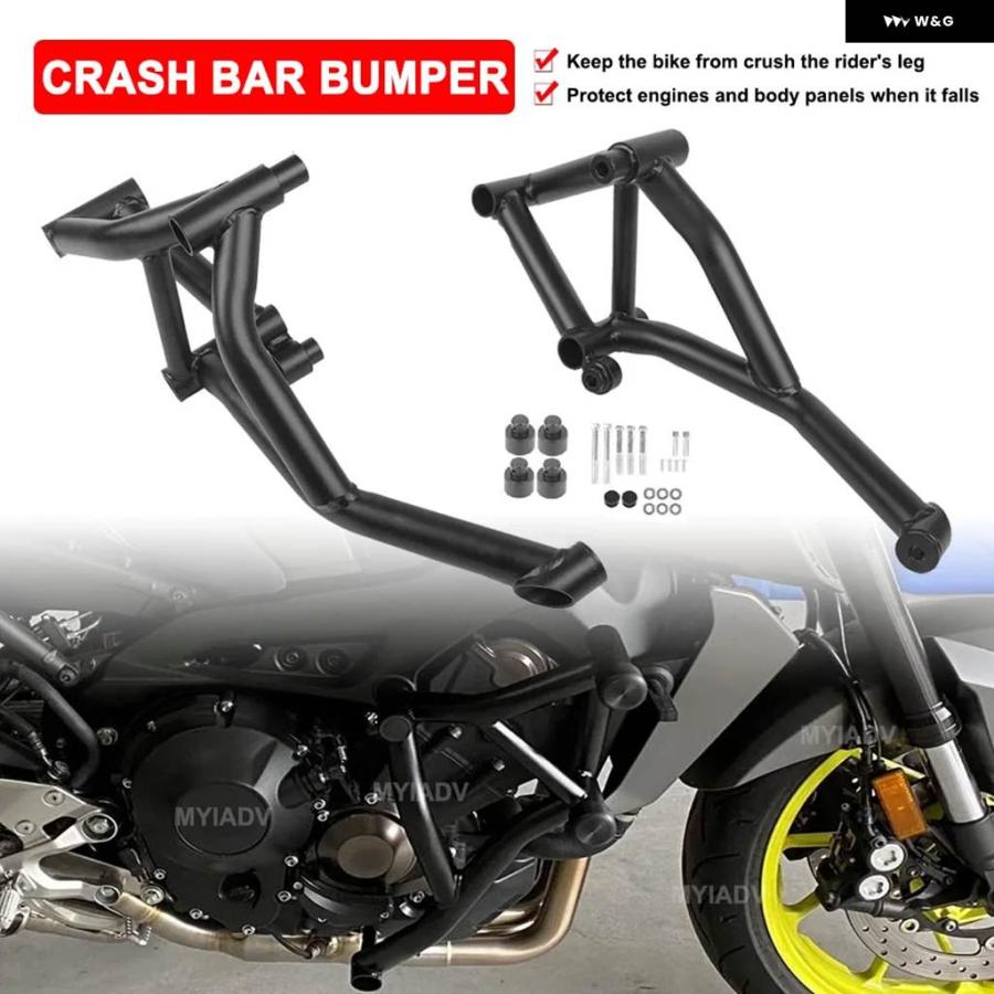 並行輸入品オートバイ クラッシュ バー スタントケージ エンジン ガード バンパー ヤマハ MT-09 2017-2020 XSR900 2016-2021 MT09 SP TRACER 900 GT_2