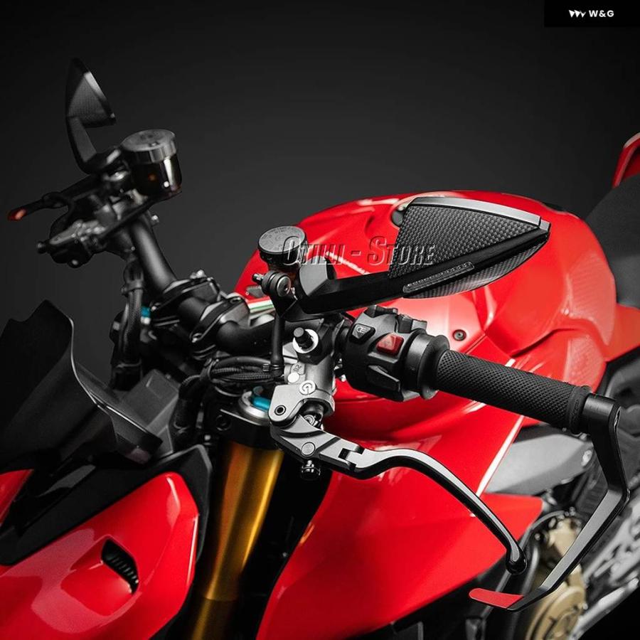 ドゥカティ ストリートファイター V4 バイク用バックミラーLED 並行輸入品ドゥカティ ストリートファイター V4 用アクセサリー ブルー