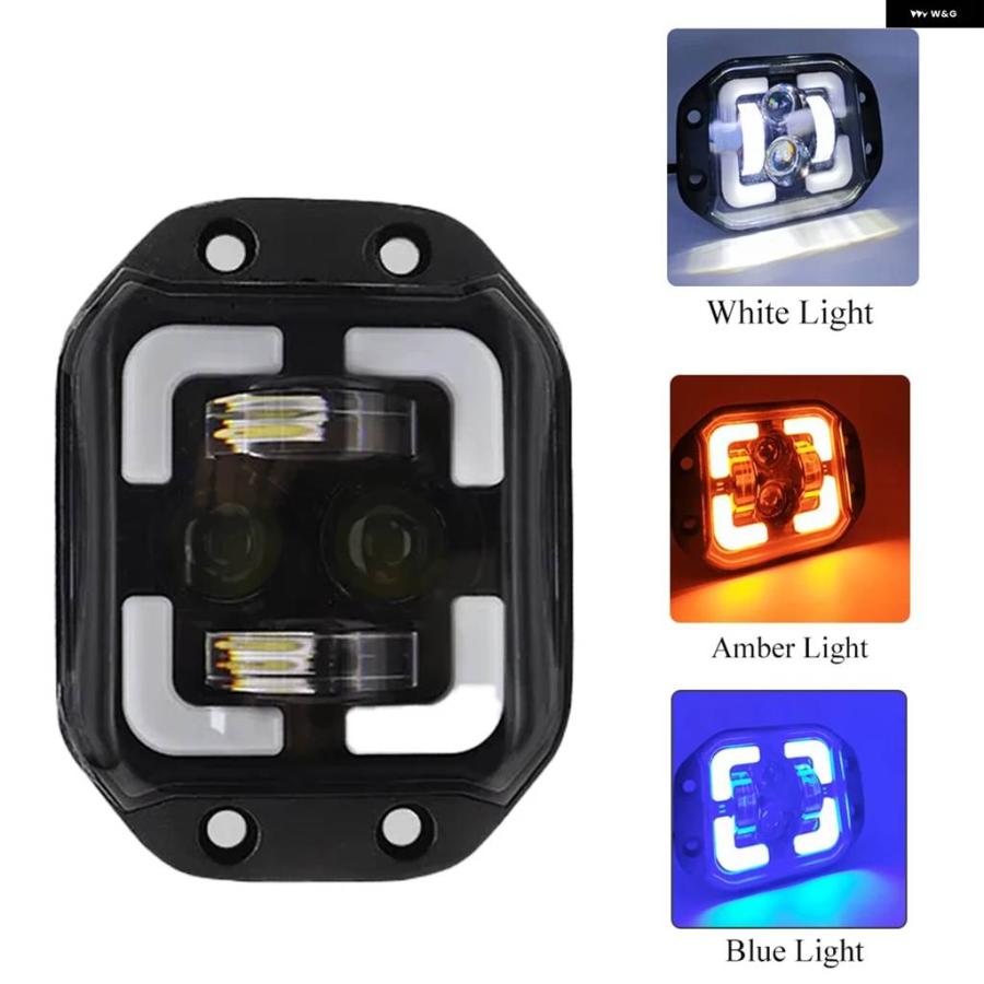 並行輸入品12V-24V 60W 4.5インチ 車用フラッシュ マウント LED 作業灯 ドライビングランプ IP67 防水 フォグランプ オートバイ バイク ATV オフロード_1