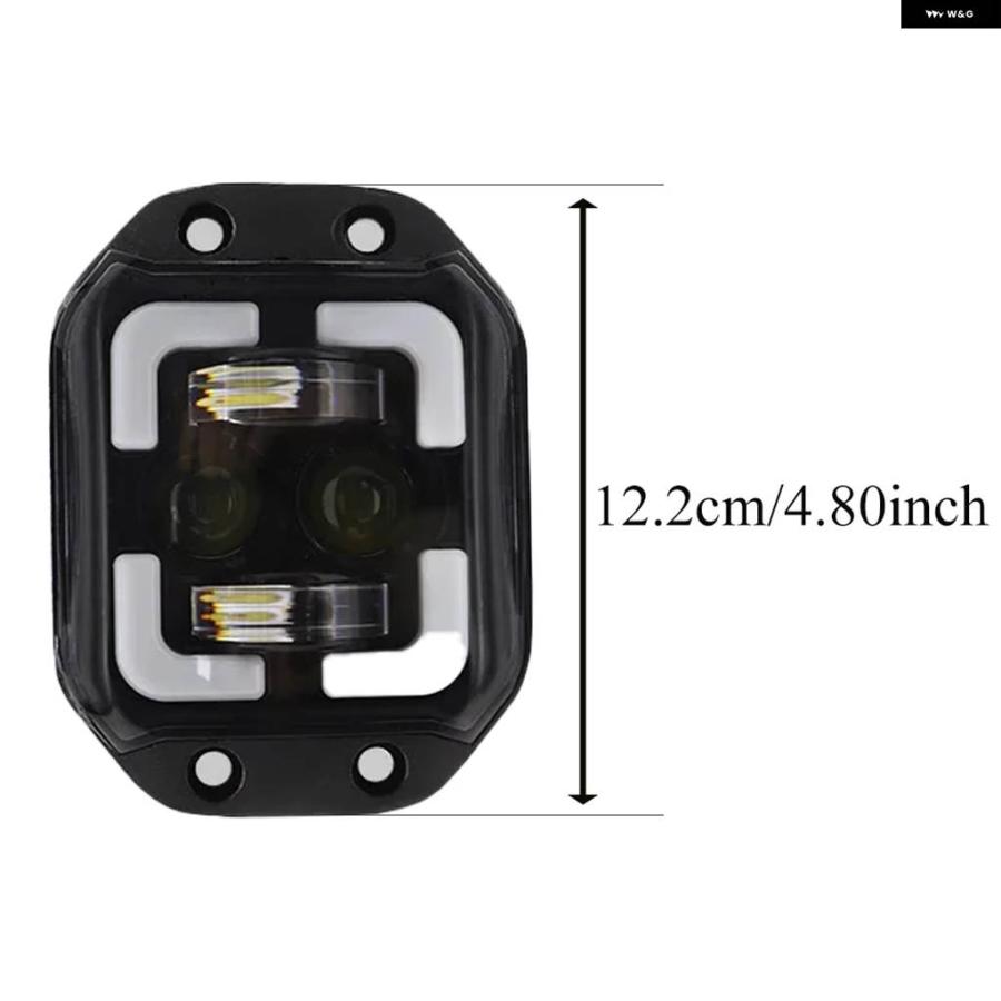 並行輸入品12V-24V 60W 4.5インチ 車用フラッシュ マウント LED 作業灯 ドライビングランプ IP67 防水 フォグランプ オートバイ バイク ATV オフロード_4