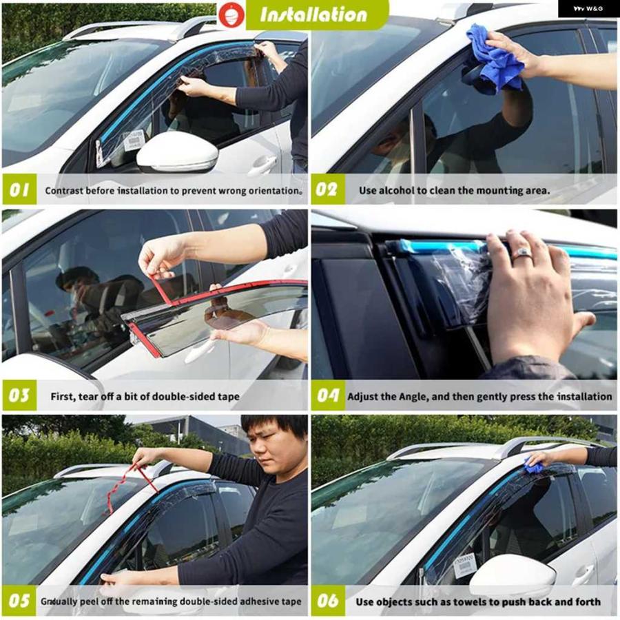 並行輸入品ダイハツ ロッキー 2019-2025 アクセサリー ウィンドウバイザー ウェザーシールド レインガード ドアバイザー ベントシェード ベントバイザー | ブランド登録なし | 04