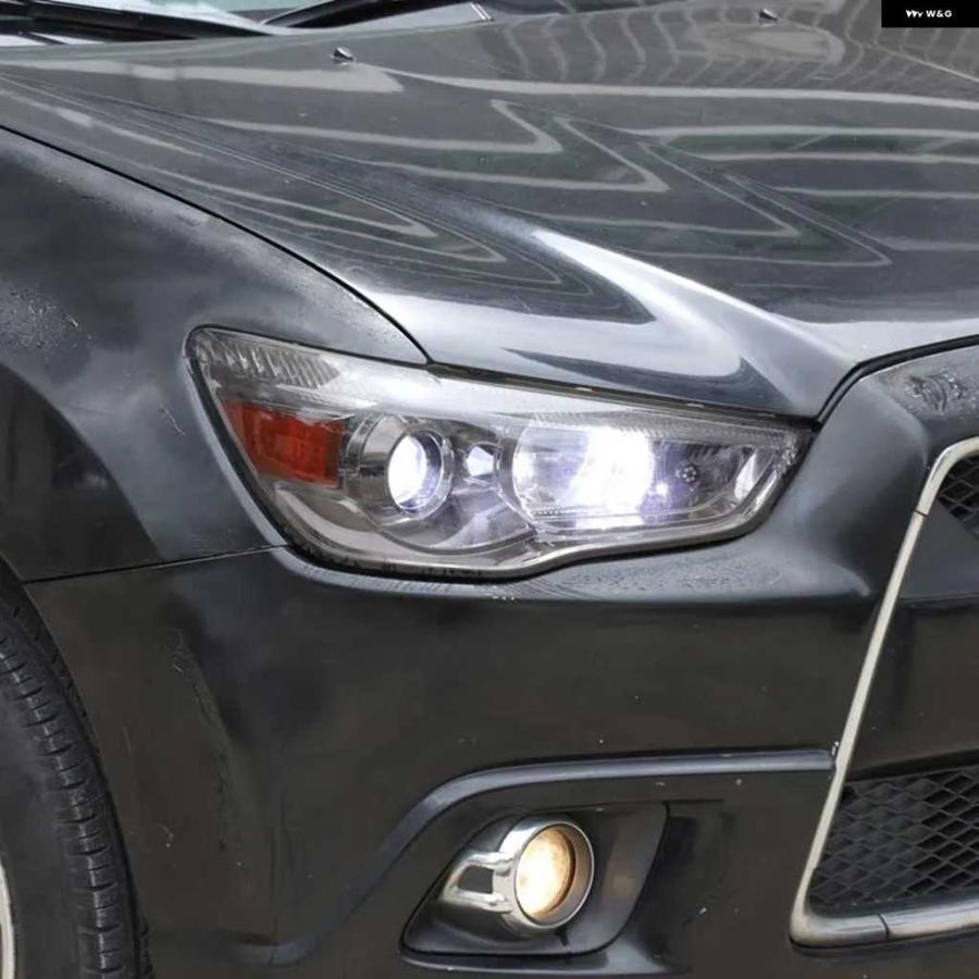 並行輸入品三菱 ASX 2011-2028 TPU ブラック 車用 ヘッドライト ウィンカー 装飾 フィルム ステッカー カーアクセサリー | ブランド登録なし | 05