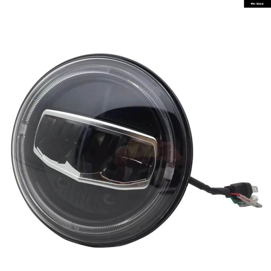 並行輸入品7インチ LED ヘッドライト ハイ/ロービーム 50W 30W ハローリング アンバー エンジェルアイ NIVA オートバイ バイク LADA オフロード 4X4 UAZ