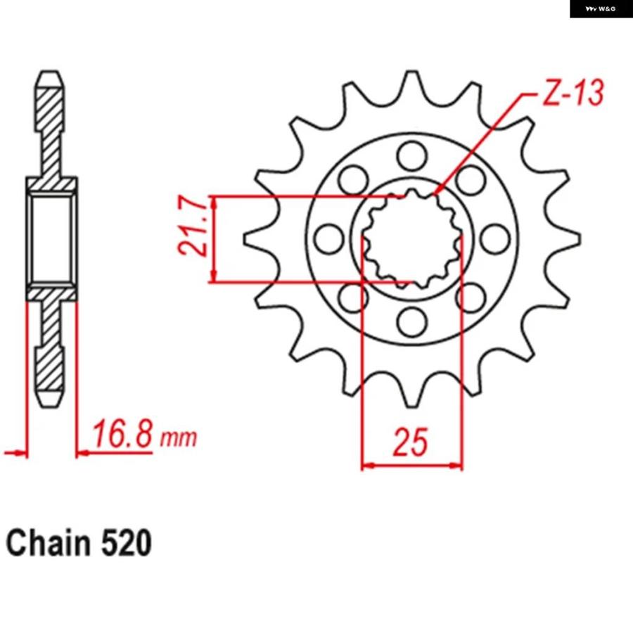 並行輸入品オートバイ 520 チェーン フロント CNC スプロケット 16T 17T ホンダ NC750 S DCT X XD J VULTUS NC 750 ADV X-ADV X 2014-2020_4